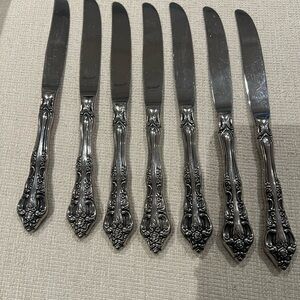 Carico Silverware Stainless Steel Dinner Butter Knife Flatware Japan Set of 7